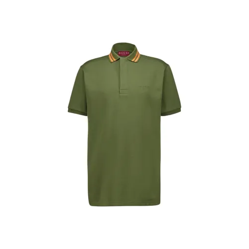 GUCCI Polo Shirts Men Green