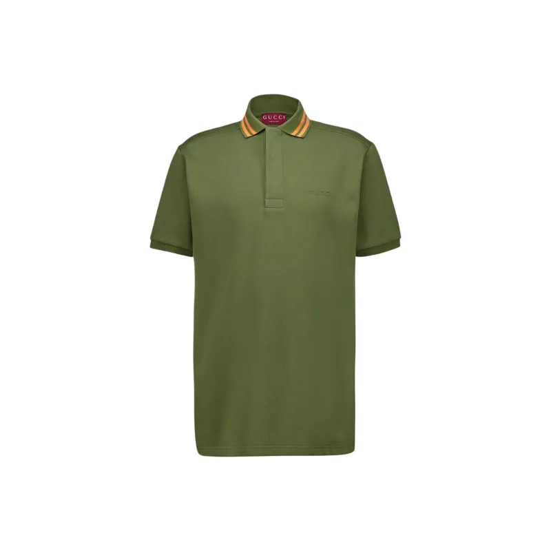 GUCCI Polo Shirts Men Green-0