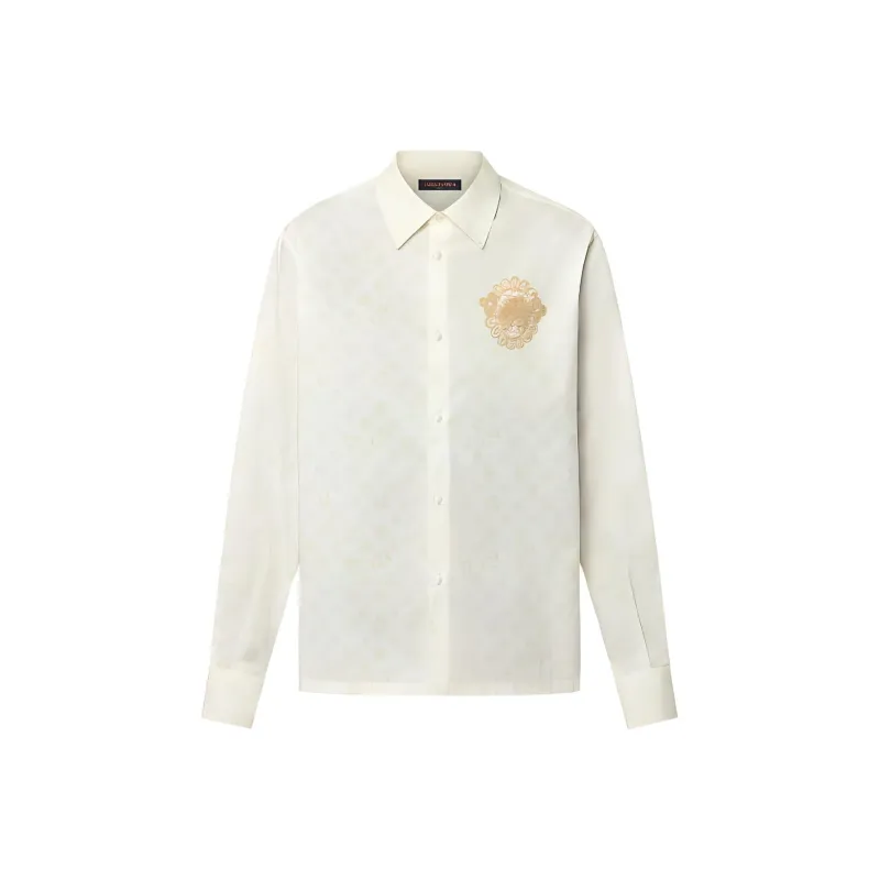 LOUIS VUITTON Monogram Printed Long Sleeved Cotton Shirt-0