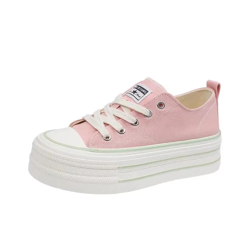 BINGO DUCK Slip Resistant Height Increasing Low Top Skateboard Shoes Women's-8