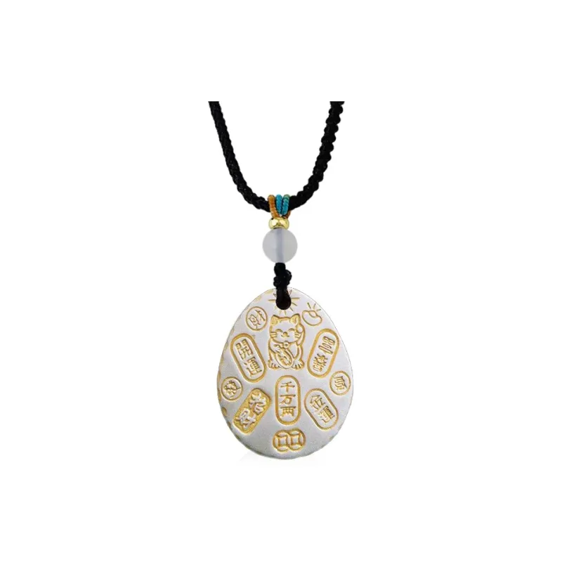 ZHONGLING 999 Fine Silver Sterling Silver Necklaces Women's-0