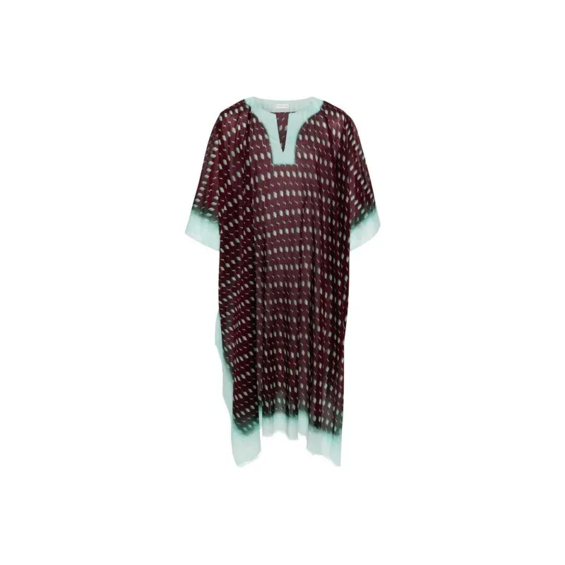 DRIES VAN NOTEN Graphic-print Maxi Kaftan-0