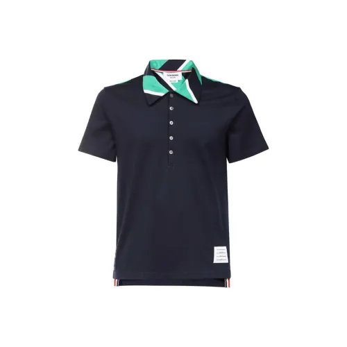 THOM BROWNE 4 Bar Stripe Cotton Polo Shirt
