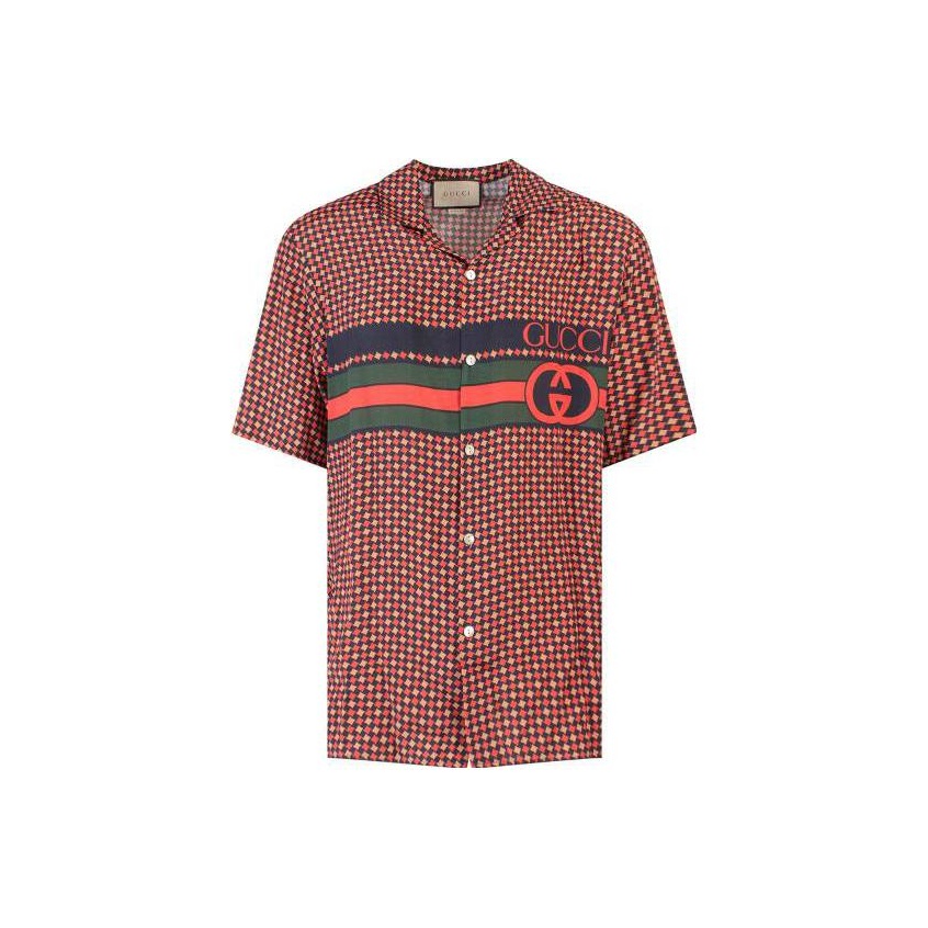 90年代 90s グッチ GUCCI 総柄 開襟 HIPHOP ヒップホップ