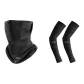 Black Mask+Straight Fit Cooling Arm Sleeves Black