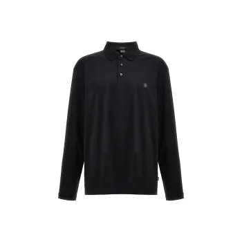 HUGO BOSS Logo Patch Long Sleeved Polo Shirt