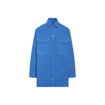 HERON PRESTON Logo Patch Button Up Shirt
