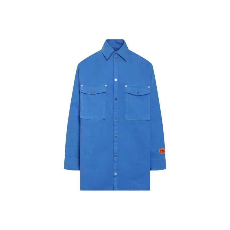 HERON PRESTON Logo Patch Button Up Shirt-0
