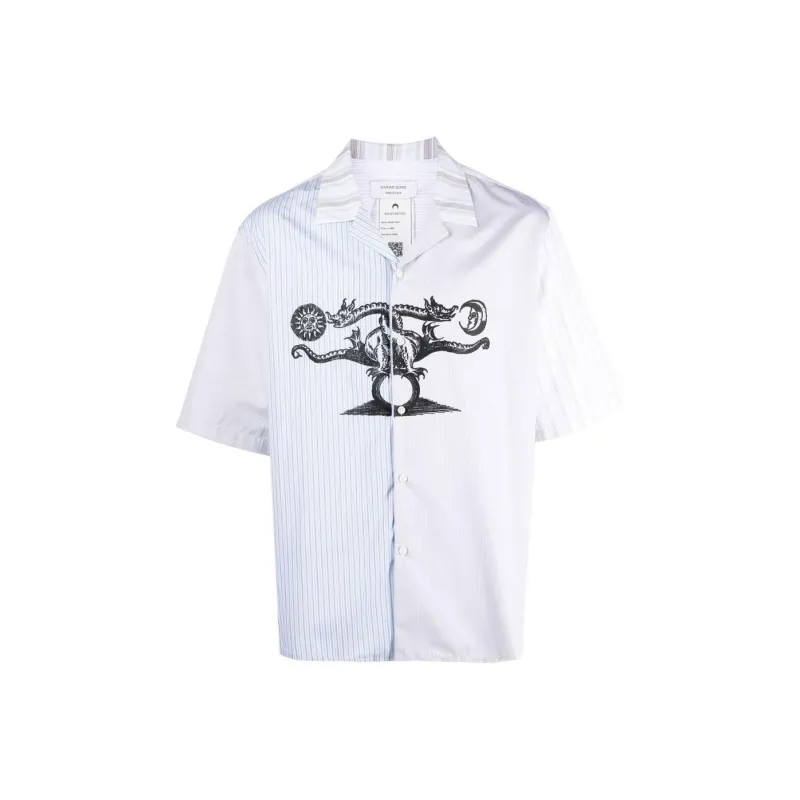Marine Serre Shirts Men White-0