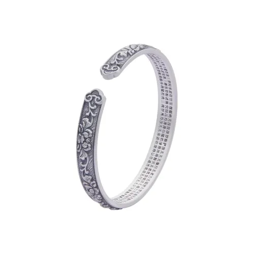 Shunqin Silver Building 999 Fine Silver Bangles Unisex