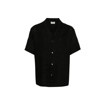 P.A.R.O.S.H. Floral-embroidery Linen Shirt