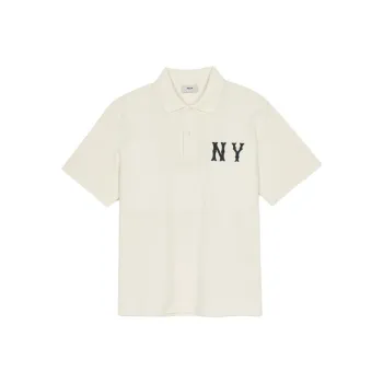 MLB New York Yankees Overfit Coopers Logo Polo Shirt Unisex Cream