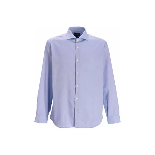 EMPORIO ARMANI Curved Hem Buttoned Shirt