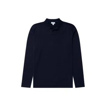 SUNSPEL Merino Wool Long Sleeve Polo Top