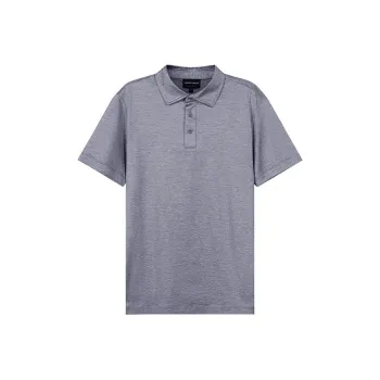 GIORGIO ARMANI Silk And Cotton mélange Jersey Polo Shirt