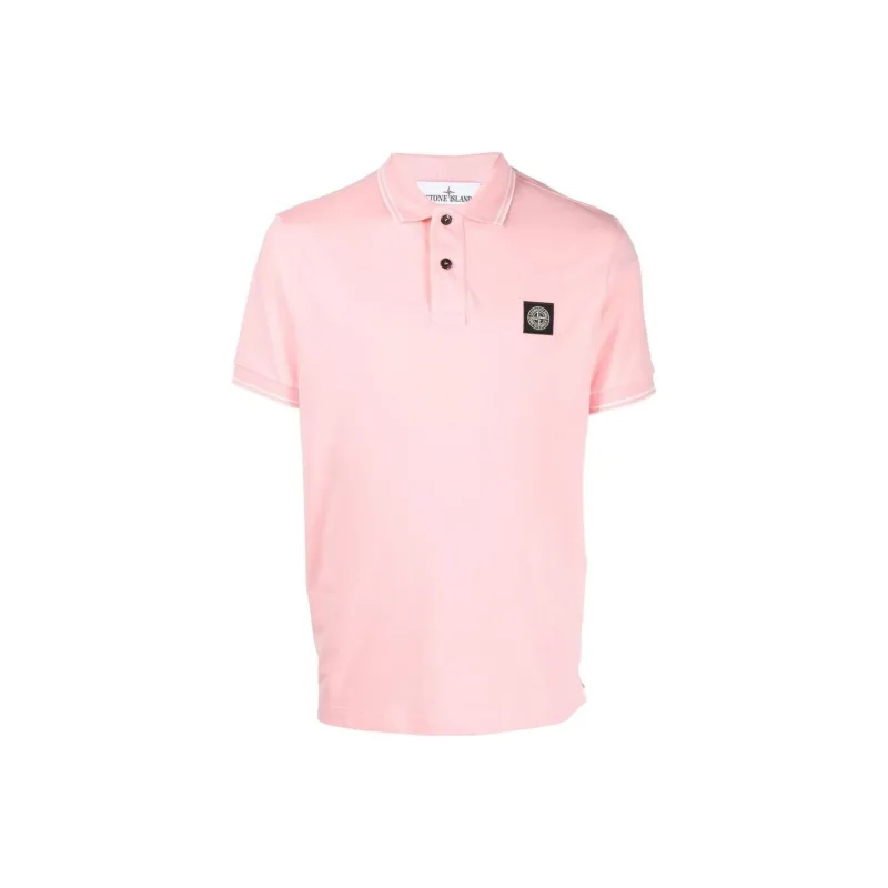STONE ISLAND Polo Shirts Men Pink-0