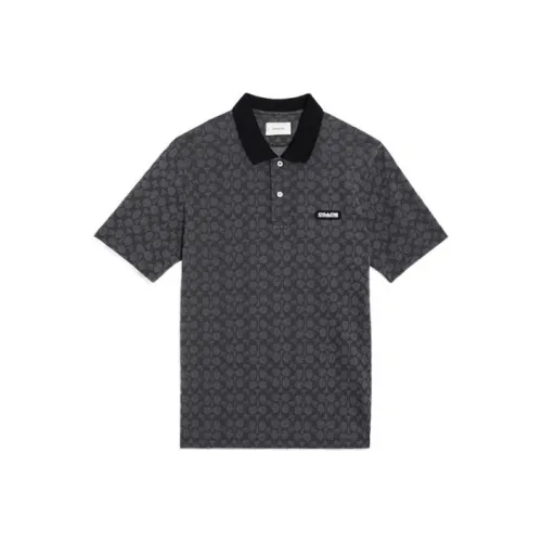 COACH Polo Shirts Men Gray