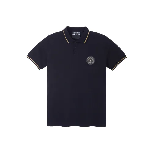 VERSACE JEANS COUTURE Polo Shirts Men Black