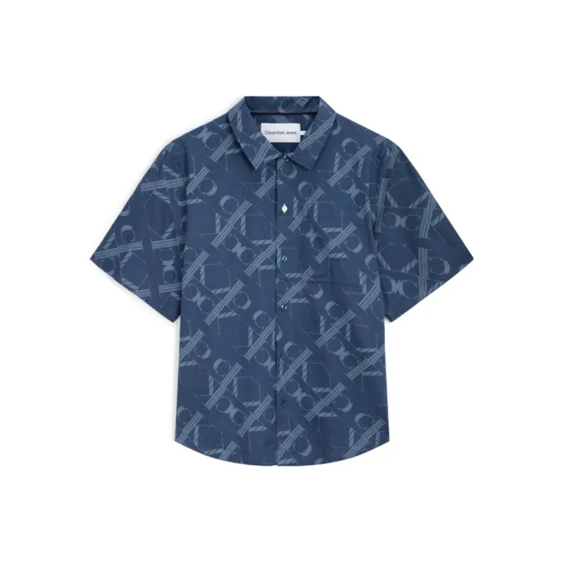 CK/Calvin Klein Shirt Men's Deep Sea Blue-0