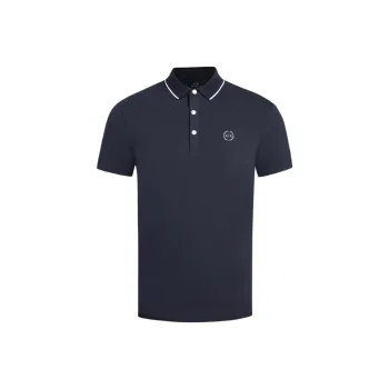 ARMANI EXCHANGEAE SS22 Polo Shirt Men's Navy Blue