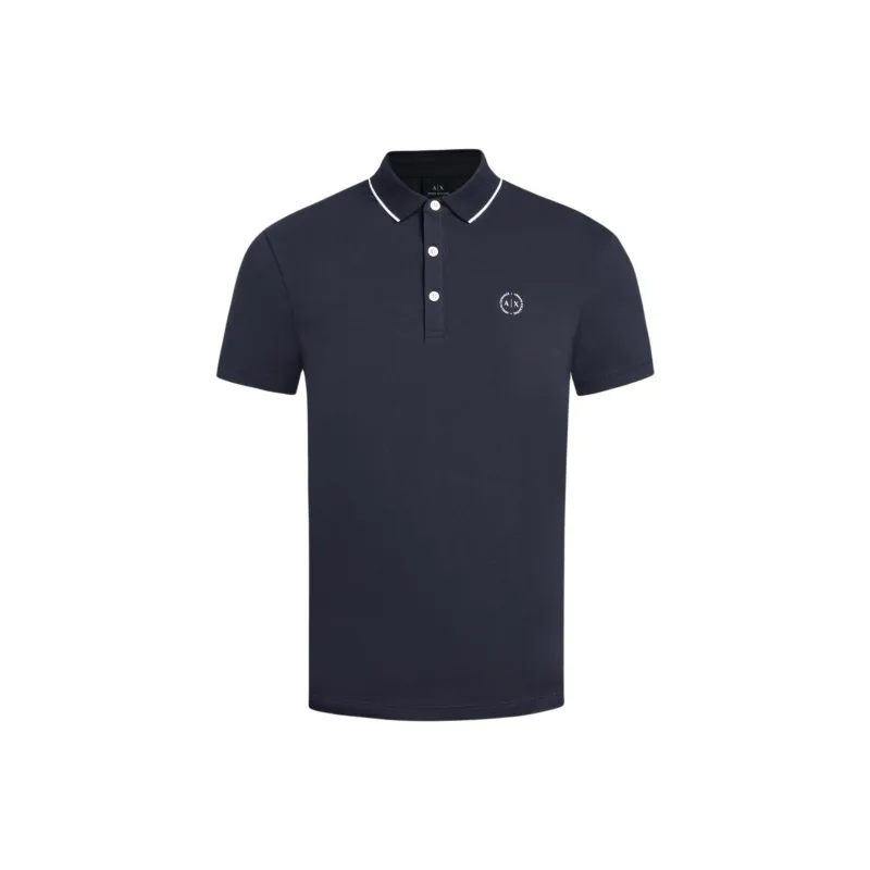 ARMANI EXCHANGEAE SS22 Polo Shirt Men's Navy Blue-0