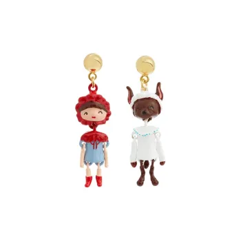 LES NEREIDES Alloy, Silver Plated, Gold Plated, Brass, Enamel Clip On Earrings Women's Multicolor
