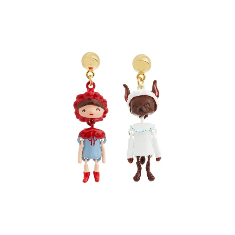 LES NEREIDES Alloy, Silver Plated, Gold Plated, Brass, Enamel Clip On Earrings Women's Multicolor-0