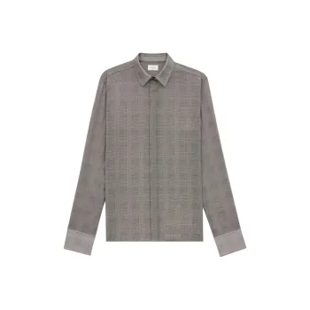 SAINT LAURENT Checked Button Up Shirt
