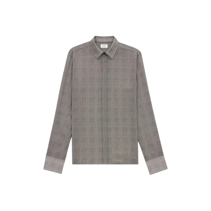 SAINT LAURENT Checked Button Up Shirt-0