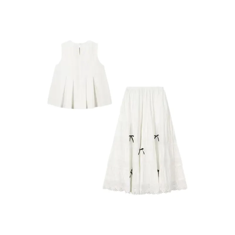 ABBY GODDESS Skirt Set Women's White-1