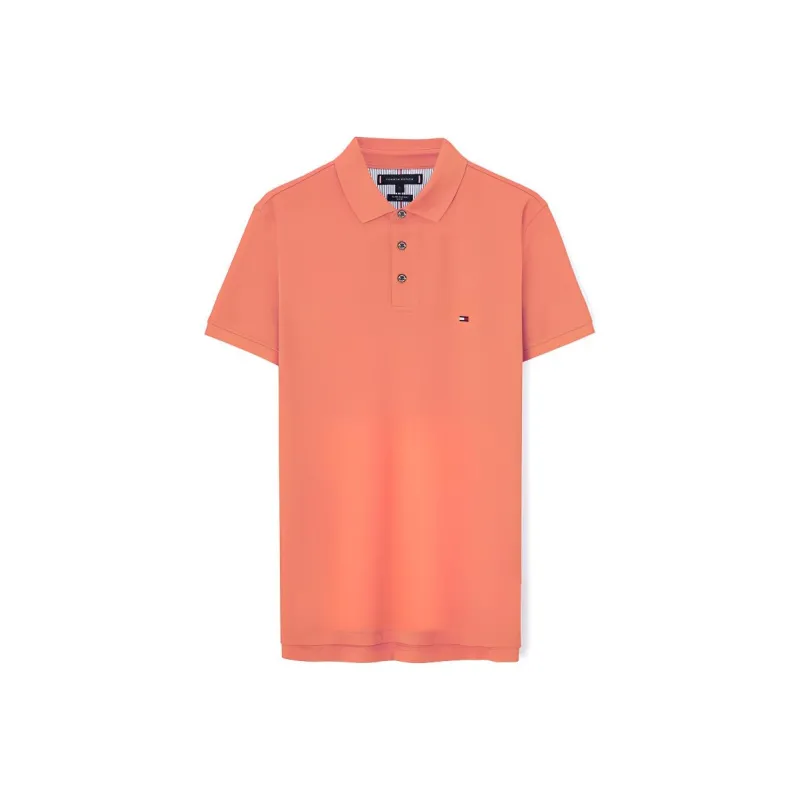 Tommy Hilfiger Polo Shirt Men's Peach Pink-0