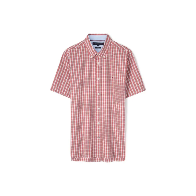 Tommy Hilfiger Shirts Men Red White Plaid 0KP-0