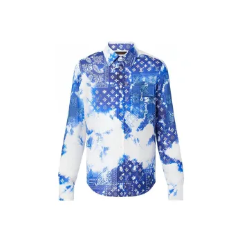 LOUIS VUITTON Monogram Bandana Hook Detail Long Sleeved Shirt