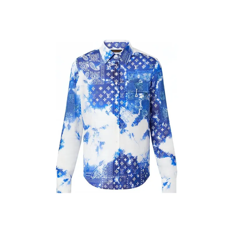 LOUIS VUITTON Monogram Bandana Hook Detail Long Sleeved Shirt-0