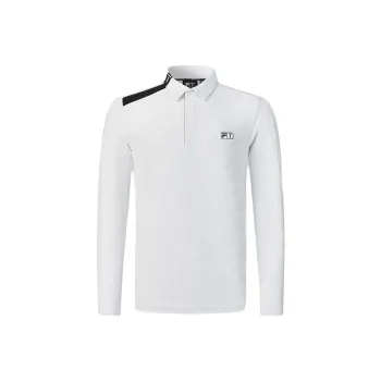 FILA Golf Series Polo Shirt Men's Semi Transparent Curtain Gray