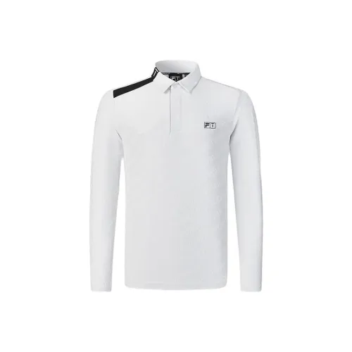 FILA Golf Series Polo Shirt Men's Semi-Transparent Curtain Gray
