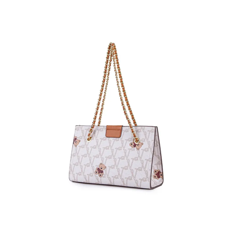 NOISY TEDDY PU Shoulder Bag Regular Women's Beige/Brown-4