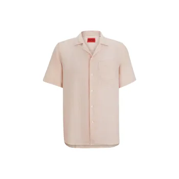 HUGO BOSS RELAXED FIT MULTI OCCASIONAL SHIRT IN LINEN Shirt Men's Pink