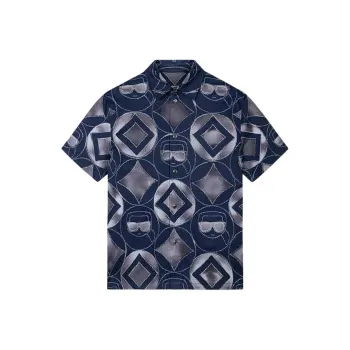 KARL LAGERFELD SS24 Shirt Men's Navy Blue