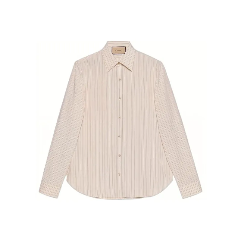 GUCCI Washed Striped Long sleeve Shirt-0