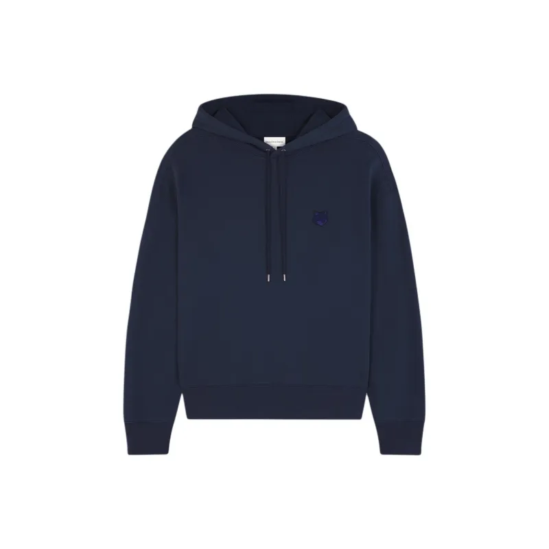 Maison Kitsune Bold Fox Head Patch Drawstring Hoodie-0
