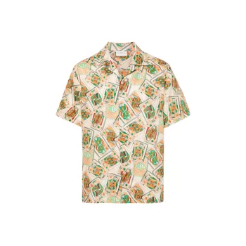 DROLE DE MONSIEUR Pattern Printed Short Sleeved Shirt