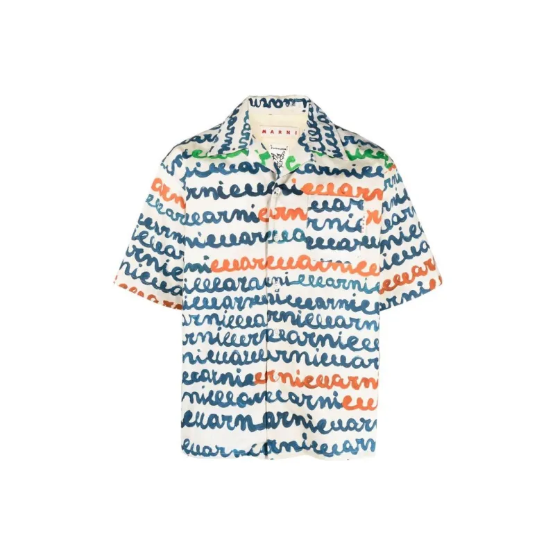 MARNI Stripe Bowling Shirt-0