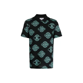 LACOSTE Logo print Piqué Polo Shirt