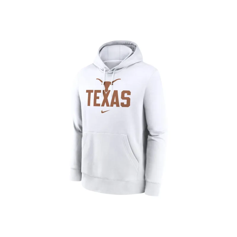 Nike College Texas Longhorns Primetime Club Campus Sweatshirt Men's White-0