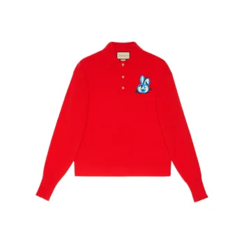GUCCI Long sleeve Wool Polo Shirt