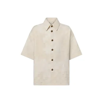 LOUIS VUITTON Damier Short Sleeved Denim Shirt