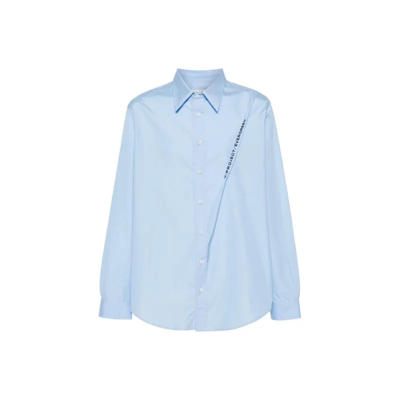 Y/Project Logo Embroidered Long Sleeved Shirt-0
