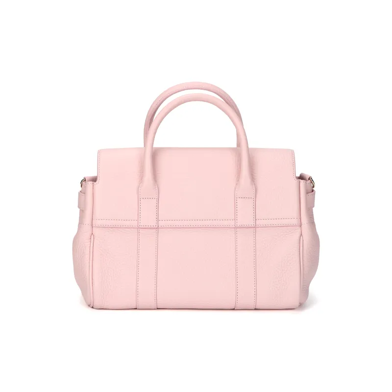 Mulberry Cow Leather Shoulder Bag, Crossbody Bag, Handbag Women's Pink Rose-2