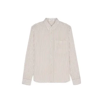 SAINT LAURENT Shirts Men Caramel Ivory
